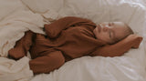 Chestnut Organic Ribbed Onesie