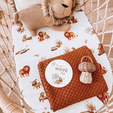 Lion Fitted Bassinet Sheet / Change Pad Cover