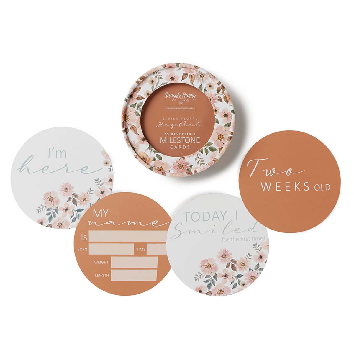 Baby Milestone Cards • Spring Floral | Reversible Milestone Cards 25 ...