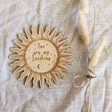 Sun Wooden Monthly Milestone Plaques