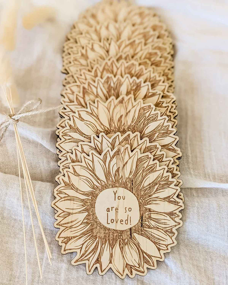 Sunflower Wooden Monthly Milestone Plaques