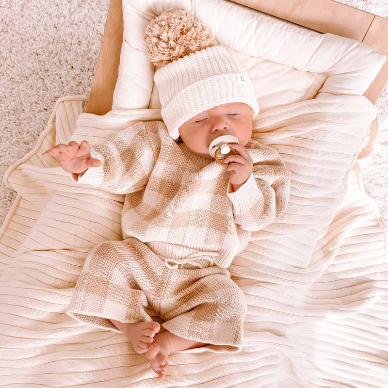 Organic Knit Baby Pants • Gingham | Ziggy Lou – OH MIA BAMBINA