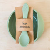 Silicone Suction Bowl & Spoon Set - Sage